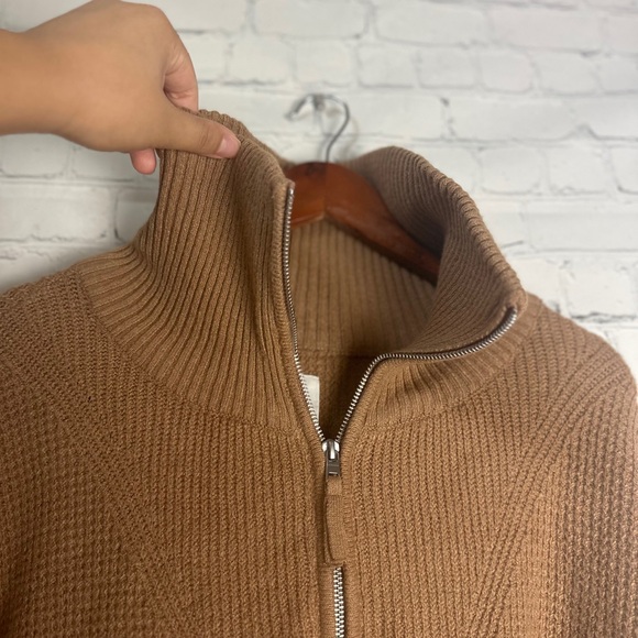 Aerie CozyUp Waffle Quarter Zip Sweater Women’s Small Oversized Fit NWOT - Picture 8 of 10